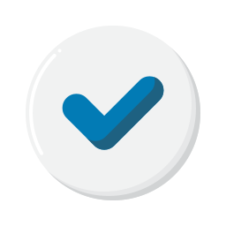 A graphic icon of a check symbol